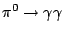 $\pi^0 \rightarrow \gamma\gamma$